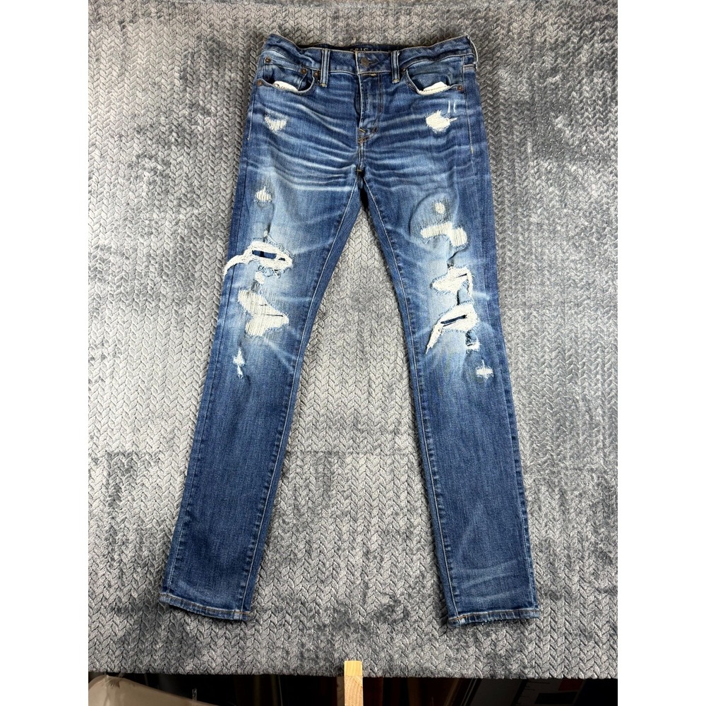 American Eagle Outfitters Next Level AirFlex Slim Straight Jeans Mens 32x34 Blue